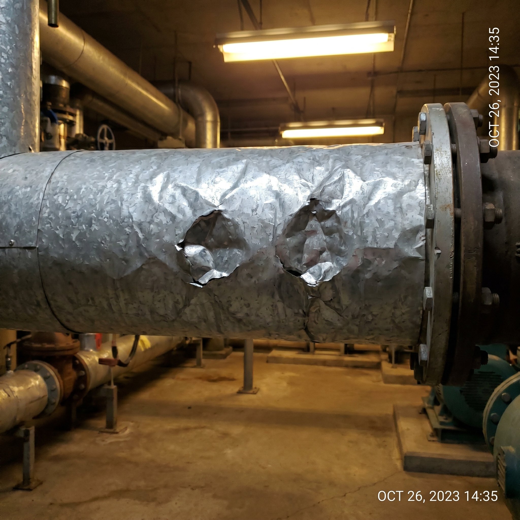 Insulation damage — location 1
